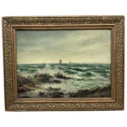 Morton (19th/20th century): Seascape, oil on board signed 27cm x 37cm