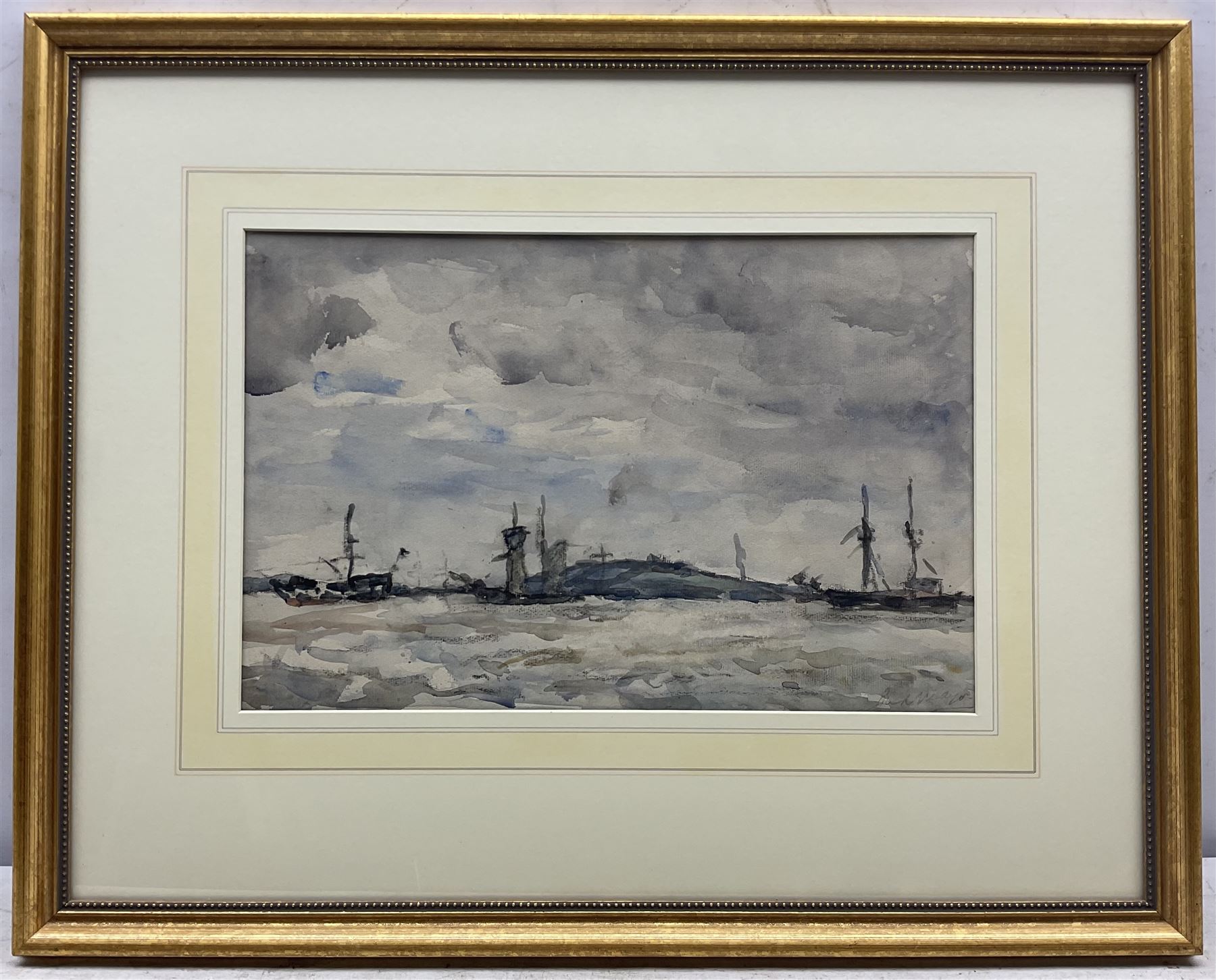 William (Fred) Frederick Mayor (Staithes Group 1866-1916): Shipping off the Coast, watercolour signed 25cm x 38cm
Provenance: with T B & R Jordan, exh. 3rd Harrogate Staithes Group Exhibition 2005; the artist's family, certificate verso