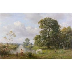 Walter Goodin (British 1907-1992): 'Traveller's Rest', oil on board signed and dated 1982,...