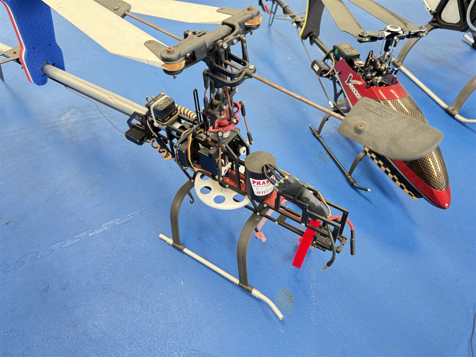Four RC radio controlled helicopter models