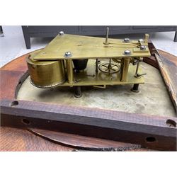 English - Early 20th century 8-day oak cased wall clock c1920, with a spun bezel and 12