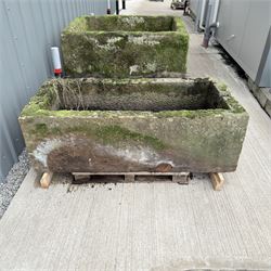 Large 18th century rectangular stone trough