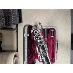 Carlo Ricordo bowl back mandolin, Selmer clarinet and a Boosey & Hawkes clarinet, all cased