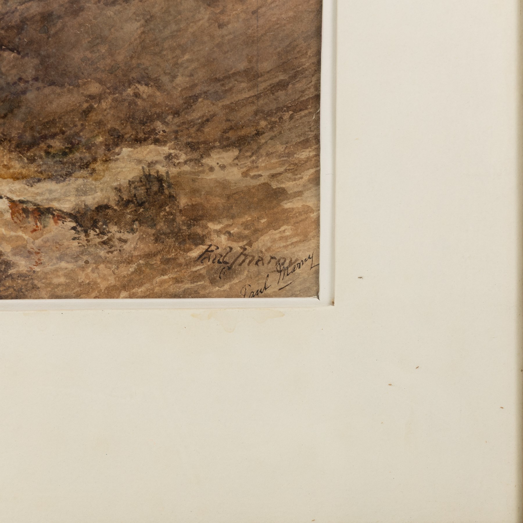 Paul Marny (French/British 1829-1914): Rocky Coastline, watercolour signed 35cm x 57cm