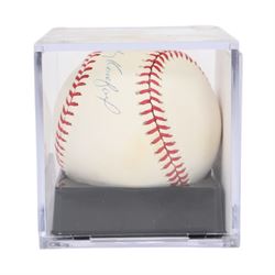 Signed Sandy Koufax Rawlings baseball, contained within an acrylic display box, with certificate of authenticity