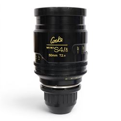 Cooke Mini S4/i 50mm T2.8 prime lens with PL mount, serial no. 8050-0714, with front and back lens caps