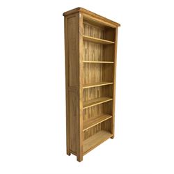 Light oak open bookcase