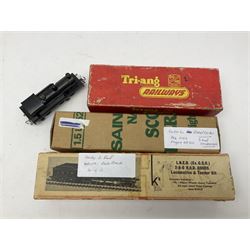 Hornby Dublo - 2-rail - Class 8F 2-8-0 locomotive No.48109 in BR black; Class R1 0-6-0 tank locomotive No.31337 in BR black; and Met-Vic Diesel Co-Bo locomotive No.D5702 in BR green; together with 3-rail Class 4MT Standard Tank 2-6-4 locomotive No.80054 in BR black; three unassociated boxes and one unboxed (4)