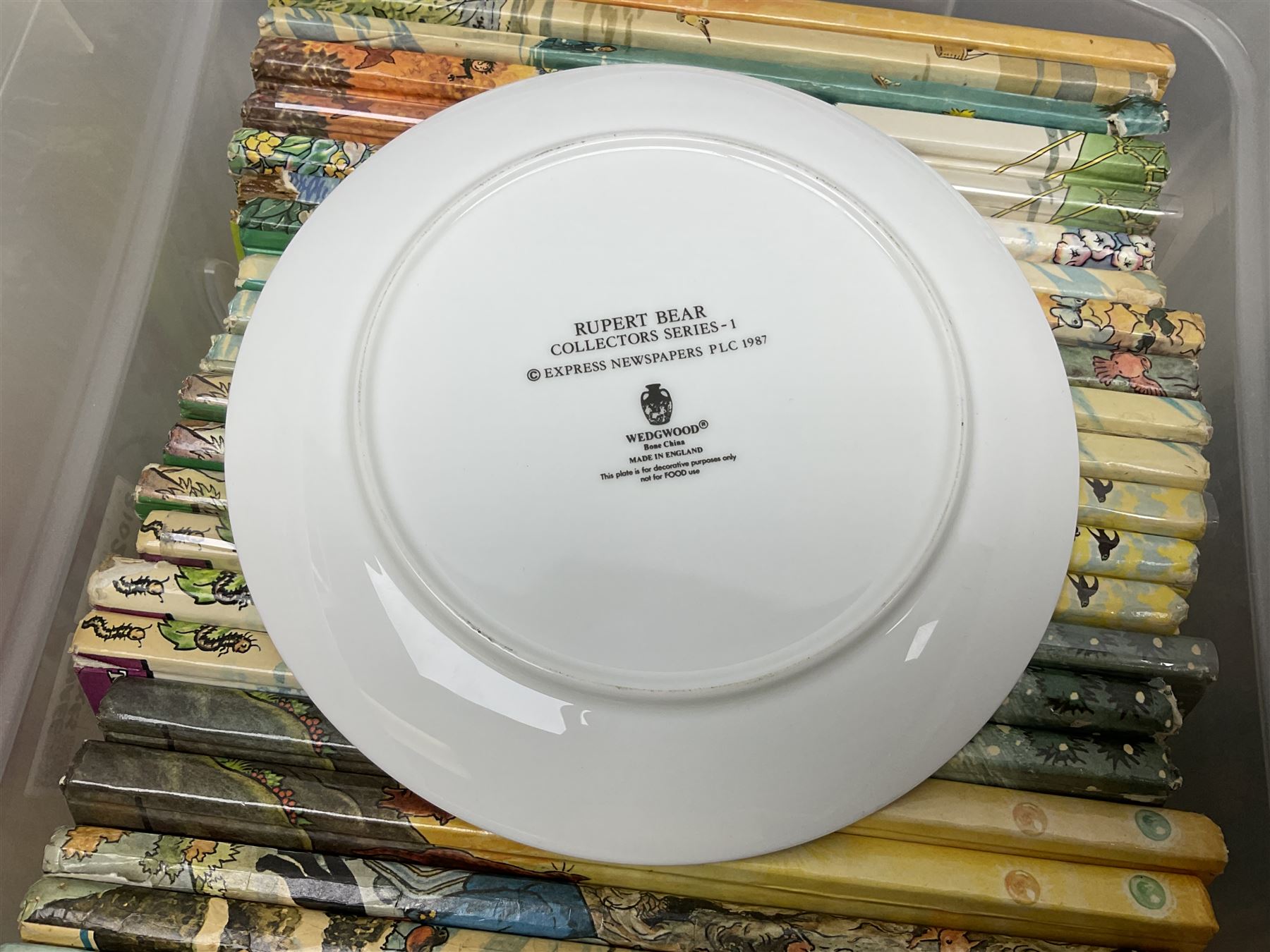 Sixty-eight Rupert Bear Annuals; almost complete run 1954 - 2016, lacking 1960/73/74; some duplicates/triplicates; together with a Wedgwood Rupert Bear Collector's plate (69)