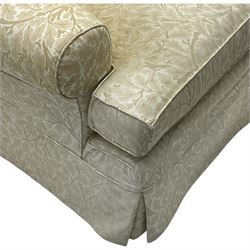 Multi-York - traditionally shaped armchair, upholstered in oak leaf and acorn patterned fabric