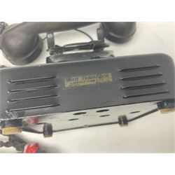 Belgique Bell Telephone by MFG Company with rotary dial and gilt decoration