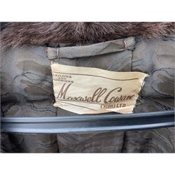 Vintage ladies brown Canadian squirrel short fur coat 