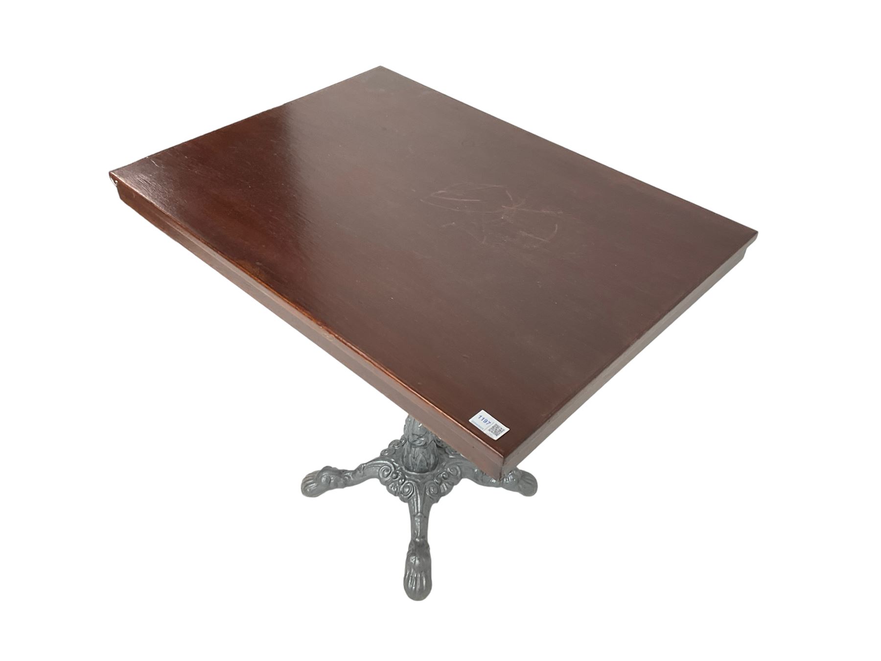 Cast iron rectangular pub table