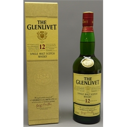  The Glenlivet Single Malt Scotch Whisky, 12 Years of Age, 70cl, 40%vol, in carton and paper wrap, 1 bottle   