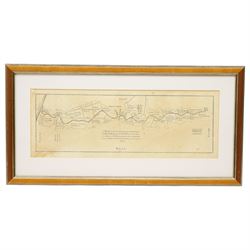 W Rawson (British Early 19th century) after John Cary (British 1754-1835): 'A Plan of the Level of Ancholme in the County of Lincoln', engraved map reduced to a scale of 1/4 mile to an inch from the 1767–8 survey by E Johnson and J Dickinson, pub. 1815, 20cm x 66cm; Francis Wilkinson & John Fotherby (British 17th century): 'A Map of the Level lying upon the River of Ancholme in the County of Lincoln, 17th century engraved map pub. Dugdale's 'History of Imbanking and Draining' c.1640, 15cm x 40cm (2) (unframed)