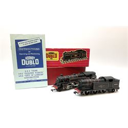 Hornby Dublo - two-rail 2218 Class 4MT Standard 2-6-4 Tank locomotive No.80033 in plain red box with instructions; and 2217 Class N2 0-6-2 Tank locomotive No.69550, in red striped box (2)