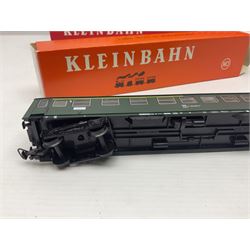 Kleinbahn HO gauge - thirteen passenger coaches - five 398 2.Klasse Eurofima Reisezugwagen; four OBB 387/1 D-Zugwagen; two 385 Schlafwagen; and two 370 Personenwagen 2 achsig; all boxed (13)