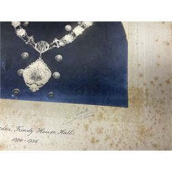 Trinity House Hull - hallmarked silver medal commemorating the visit of the Prince of Wales October 13th 1926; photograph of Captain J. Collins Warden 1934-35; photographic postcard of Capt. Collins onboard ship with other crew members; and six Trinity House uniform buttons