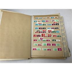 Stamps including Ilse of Man, Guernsey, Jersey and Great British first day covers, some with special postmarks, various air mail items etc, housed in fifteen albums / folders, in one box