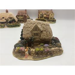 Twelve Lilliput Lanes, including the full Helen Allingham Collection, Chalfont St  Giles, Midhurst, Great Wishford and Witley and from the Blaise Hamlet Classics Collection, Circular Cottage, Dial Cottage, Double Cottage etc, all with original boxes 