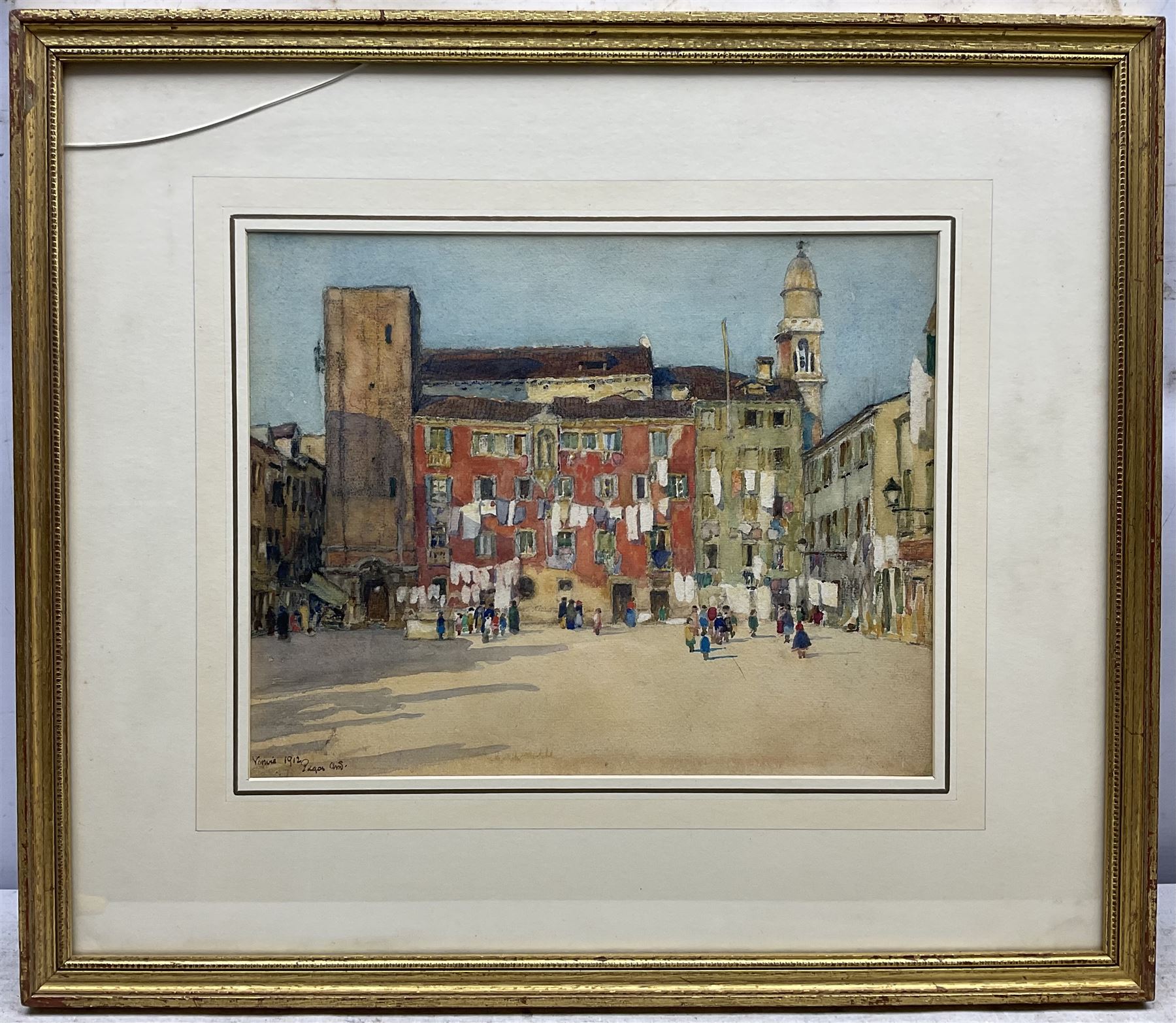 Edgar Wood (British 1860-1935): 'Venice', watercolour signed titled and dated 1912, 27cm x 34cm