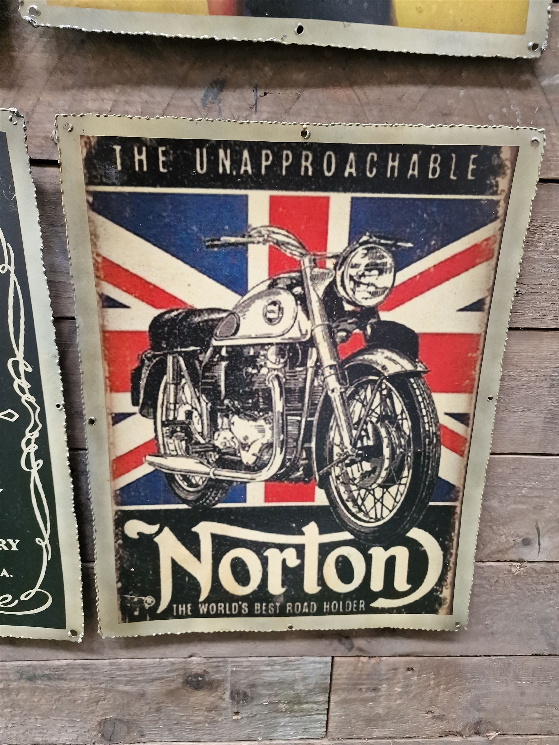 Set of six metal vintage style signs - THIS LOT IS TO BE COLLECTED BY APPOINTMENT FROM DUGGLEBY STORAGE, GREAT HILL, EASTFIELD, SCARBOROUGH, YO11 3TX