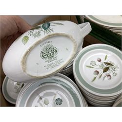 Wood & Sons Clovelly pattern tea and dinner wares, to include lidded tureens, bowls, sauce boat, jugs, dinner plates etc together with Wedgwood teawares etc