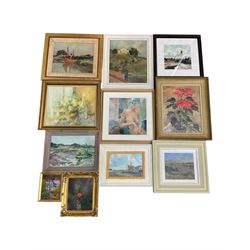 Collection of contemporary oil paintings, artists including J Walpole Pring, E Hartley Mooney, Patrick Lane, Peter Sunderland, John Rogers, Martin Dutton, Bruce Hurn, etc (11)