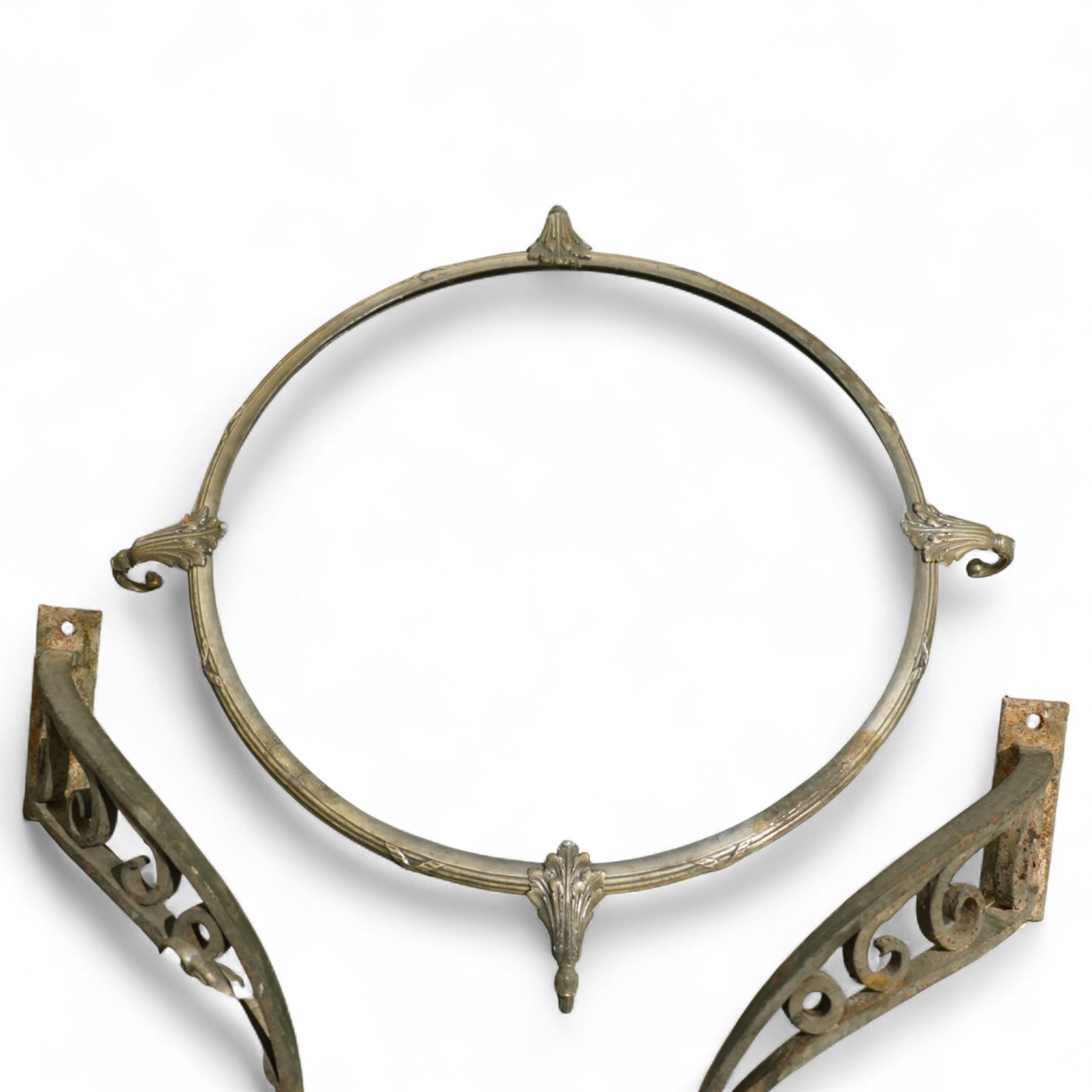 *Large collection of 19th century and later metal fittings, to include silver plated ceiling and light types, handles and castors, ornate chains and other architectural type fittings (qty)From the Kirkham Hall Attic & Cellar Collection, sold without reserve