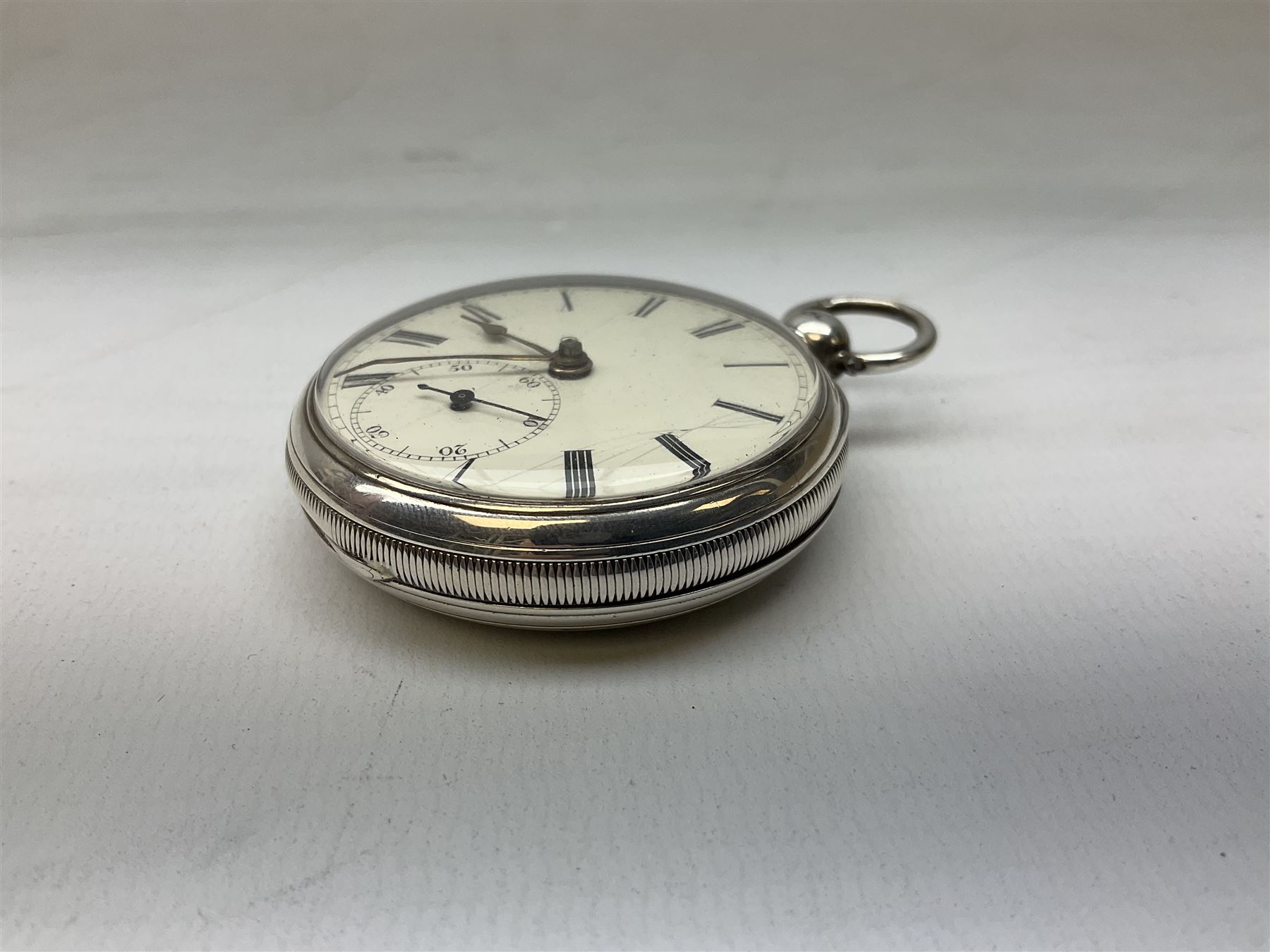 William IV silver open faced key wound pocket watch by T Cox Savory 47 Cornhill London, case hallmarked London 1836, with later key