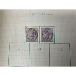 Mostly Great British Queen Victoria and later stamps, including imperf penny reds, 1841 two pence blues white lines added, imperf penny red on cover with 'More To Pay', half penny 'bantams', perf penny reds etc, in album, on pages and loose in packets