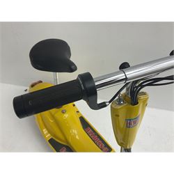 E-Scooter yellow electric 2-wheel scooter with seat and charger L106cm