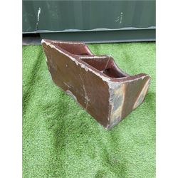 Glazed terracotta two division garden trough planter - THIS LOT IS TO BE COLLECTED BY APPOINTMENT FROM DUGGLEBY STORAGE, GREAT HILL, EASTFIELD, SCARBOROUGH, YO11 3TX