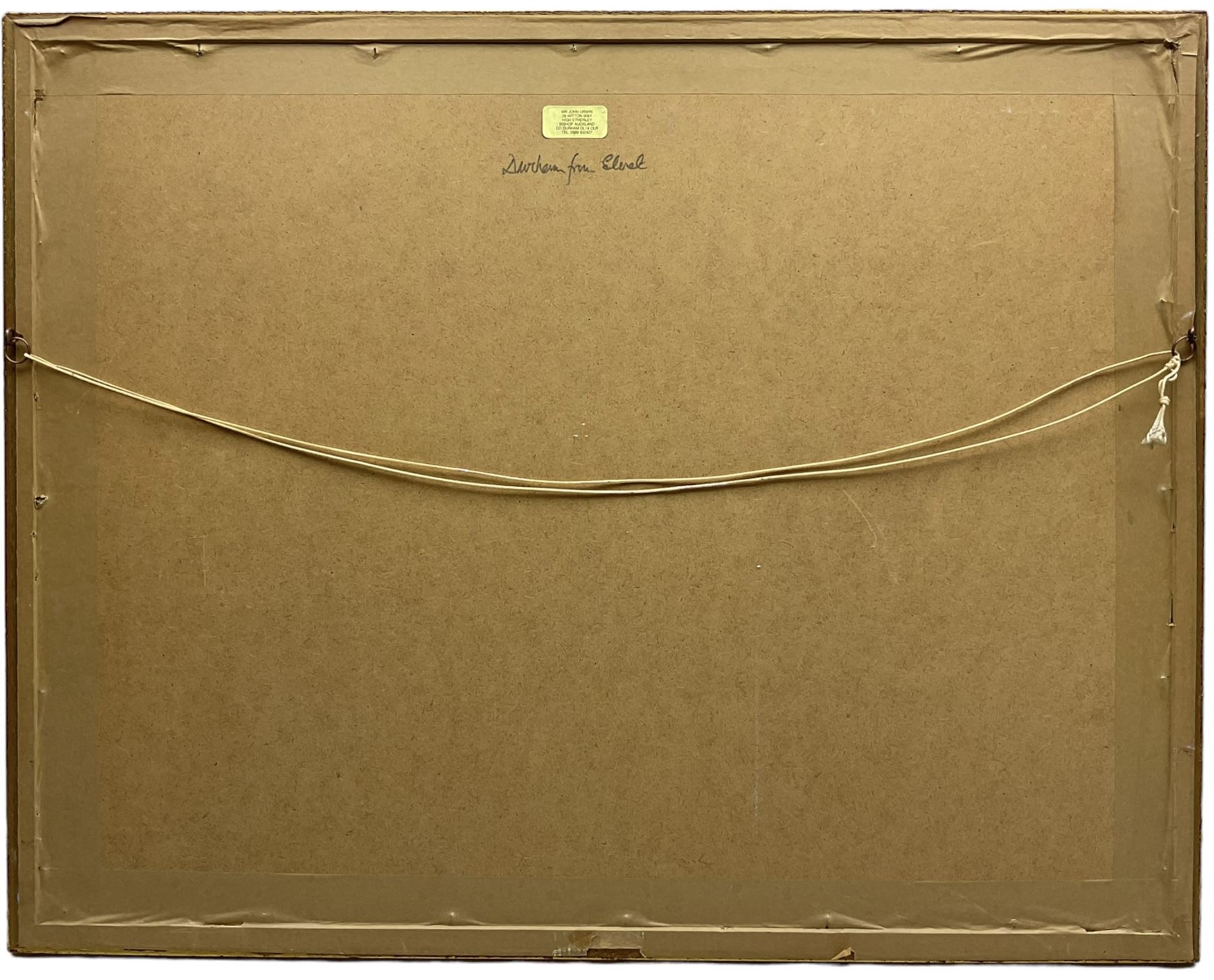 John Urwin (British 1939-): 'Durham from the Elvet', watercolour signed, dated '92 and titled verso 34cm x 49cm, together with Alan Paynes (Yorkshire Contemporary): 'Lakeland Farm - Near Ennerdale',  watercolour signed, titled verso 35cm x 47cm (2) 