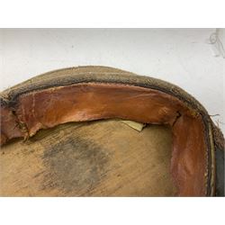 WW1 British Army stiff trench cap with Tank Corps cap badge