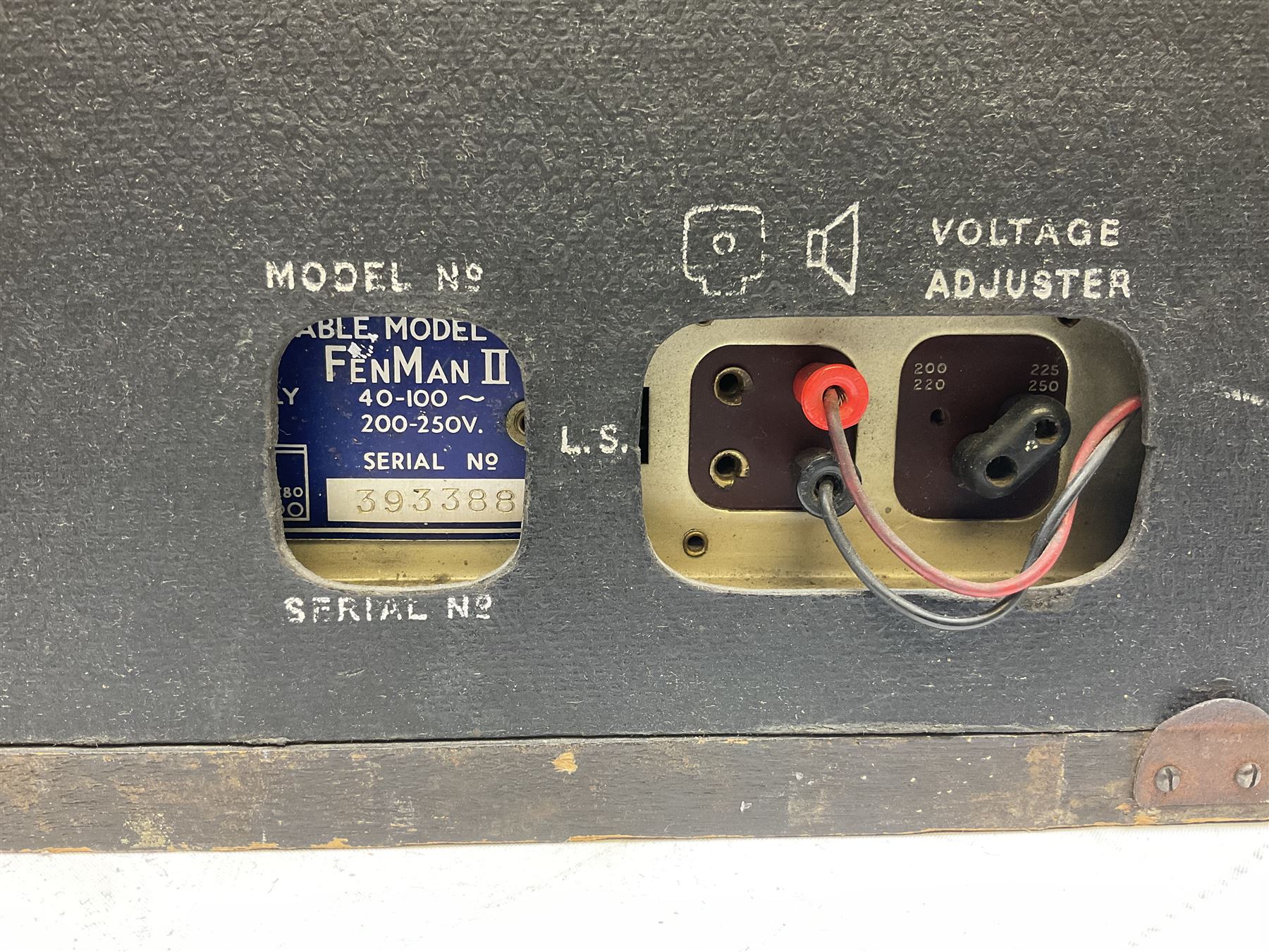 1955 Pye Fenman II valve radio in walnut veneered case, W58cm, together with a 1950s McMichael Type 854 valve radio with Bakelite knobs, W47cm H39cm D24cm, and 1957 Ekco Type A320 radio in dark walnut veneered case (3)