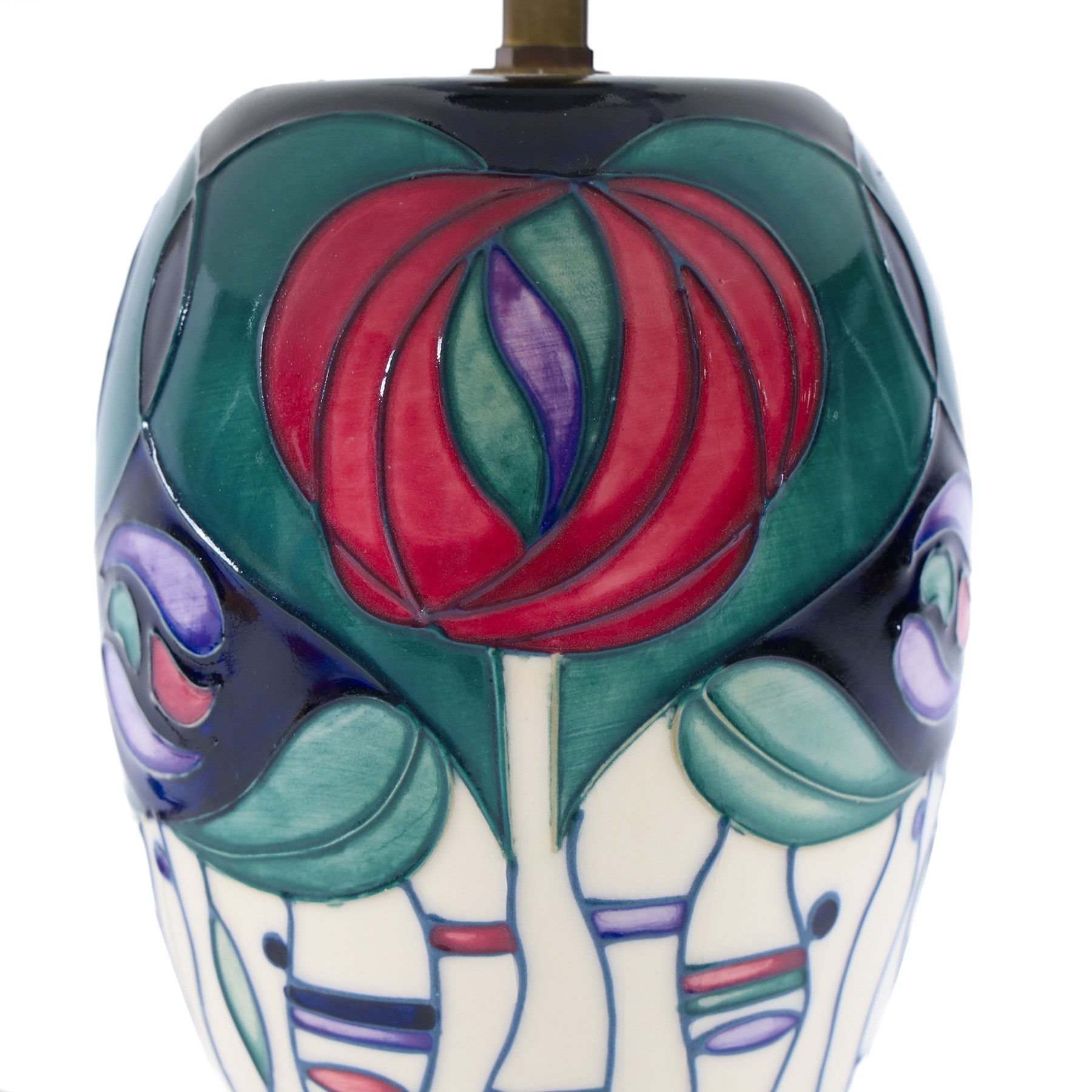 Moorcroft Tribute To Charles Rennie Mackintosh lamp , H42cm