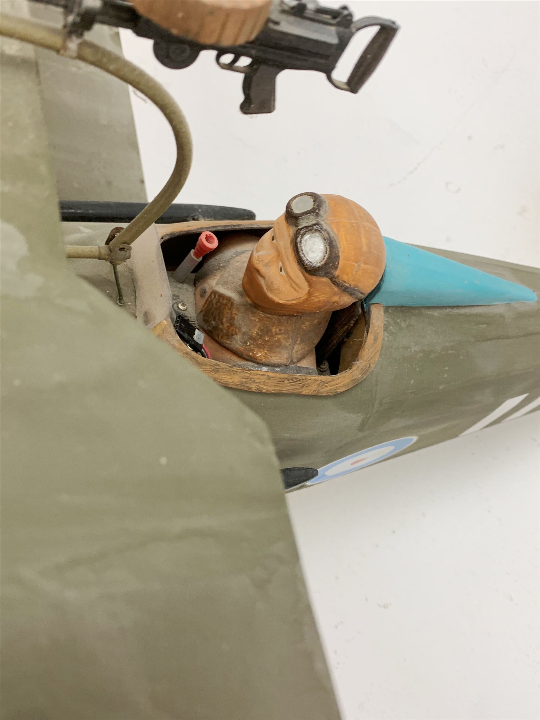 Radio controlled bi-plane, modelled as a British Royal Aircraft Factory S.E.5a fighter aircraft 'F-943', with Saito 45 special engine and Focus 6 controller, untested