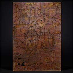 Charles Bronson (Charles Arthur Salvador) (British 1952-): A comprehensive collection of five hundred mixed media works executed between 2000 and 2025. Produced during the artist’s long-term incarceration, the works are primarily in ink, coloured pencil and mixed media on paper. The collection includes multiple formats: A5 (15 works), A4 (308 works), A3 (164 works) and A2 (13 works). Some are signed and dated; a number are executed on the reverse of official prison documents and other repurposed materials, reflecting the limited availability of art materials within the prison environment. This collection represents the largest body of the artist’s work to be offered as a single lot and has not previously been available on the market. (500) (unframed)

Notes: Dated examples span the period from 2000 to 2025, with the greatest concentration produced between 2012 and 2019 and including a group of recent large-scale works from the final years of the period; approximately twenty percent are undated.