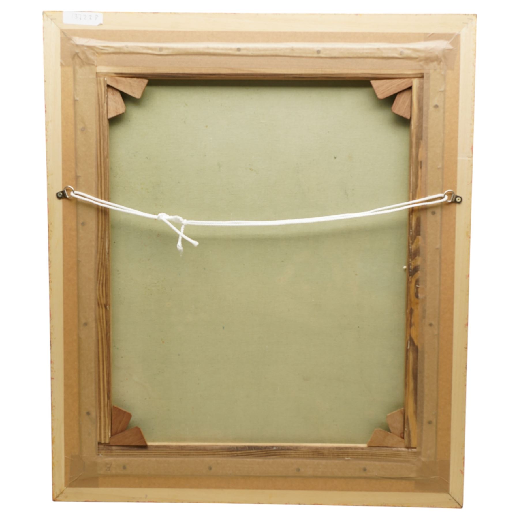 After William Henry Margetson (British 1861-1940): 'A Stitch in Time', oil on canvas unsigned 59cm x 49cm