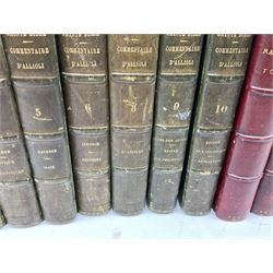 Histoire De Saint Bernard Et De Son Siecle par Le R.P. Marie-Theodore Ratisbonne. 1864 Paris. Two volumes; Nouveau Commentaire Litteral, Critique Et Theologique. 1854 Paris. Nine volumes; and Oeuvres De M. Audin. 1845/7 Paris. Eight volumes. All with leather bindings (19)