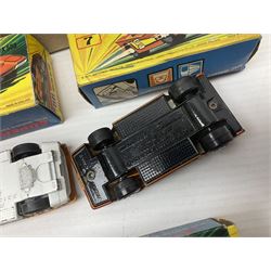 Matchbox Superfast track racing Set with Superbooster and two boxed SF-17 Slipstream Curves; together with five boxed Superfast models - 3d Monteverdi Hai, two 7d Hairy Hustler, 45c Ford Group 6 and 66d Mazda RX500; and quantity of unboxed and playworn other die-cast models