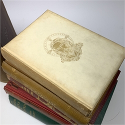 The Roman Empresses. 1899 Walpole Press. Two volumes. Limited edition No.943/1000; Greenwell William: British Barrows. 1877; Atkinson Rev. J.C.: A Glossary of the Cleveland Dialect. 1868; A'Beckett Gilbert Abbott: The Comic History of England. Hand coloured etchings and woodcuts by John Leech; and four other books (9)