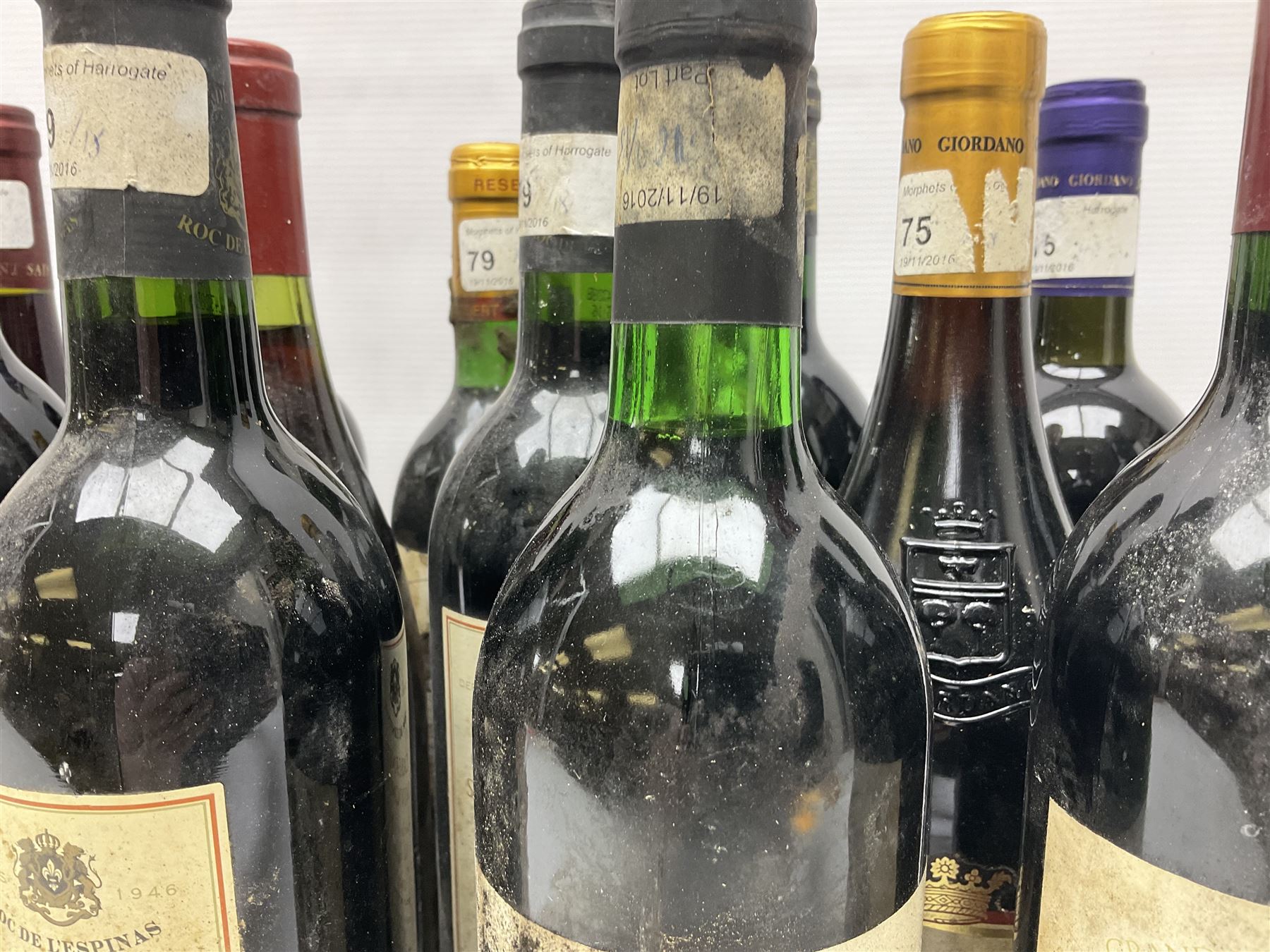 Mixed wine, including Roc de L'Espinas 2002, Cabernet Sauvignon, 2003 Merlot de Carsac, Castillo de Maluenda 1995 Calatayud etc, various content and proof (14)