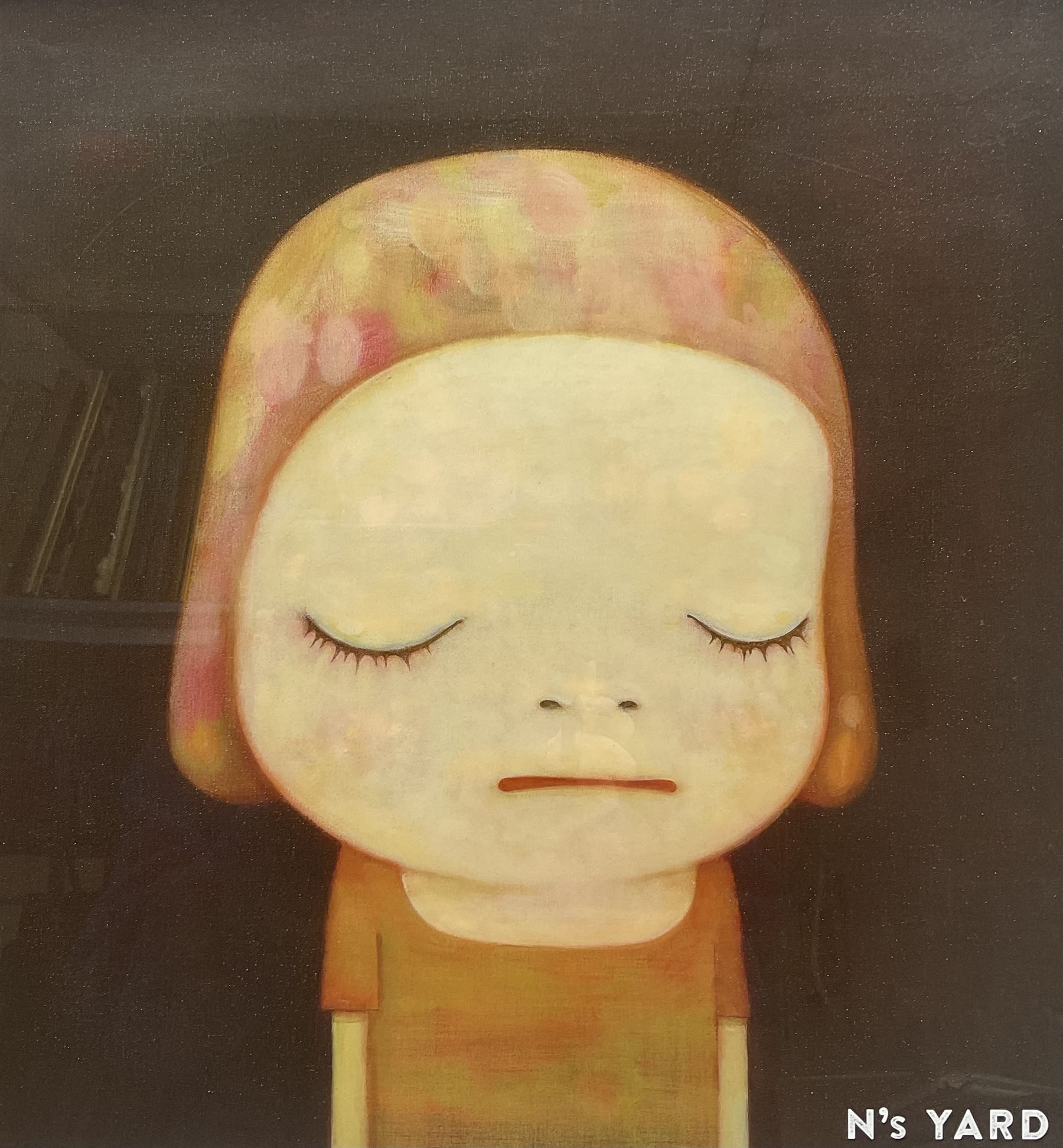 Yoshitomo Nara (Japanese 1959-): 'Dead of Night', offset lithograph, inscribed verso 37cm x 34cm 