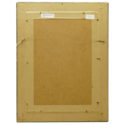 Pete (Peter) Marsh (British 1945-): David Bowie, acrylic on board unsigned 39cm x 27cm 