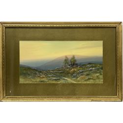 Herbert Tomlinson (British 1845-1931): Clent Hills Worcestershire, pair gouaches signed and dated 1908, 27cm x 53cm