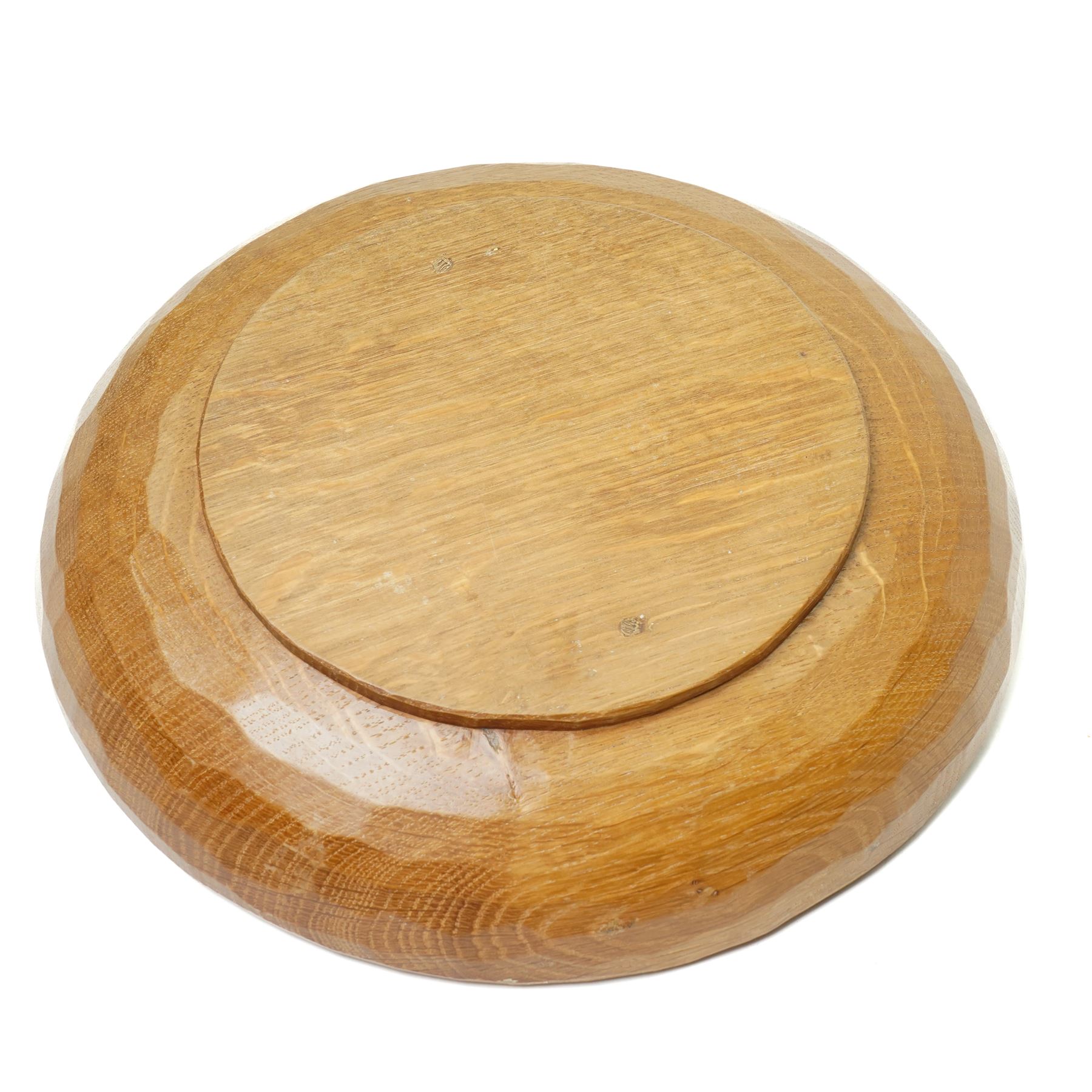 Mouseman - tooled oak fruit bowl, with carved mouse signature, by the workshop of Robert Thompson of Kilburn