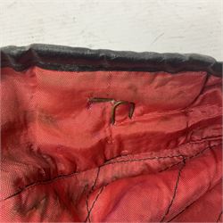 Falklands War - Argentine Special Forces beret with metal badge reputedly taken at Goose Green May 28th 1982 by Cpl. Hudson attached to 2 Para; together with an Argentine Gas Hood (2)