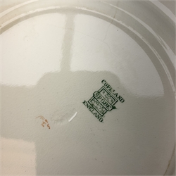 A Copeland Spode fish service, comprising twelve plates, oval serving platter, tureen and cover and sauce jug and stand, platter L46.5cm.